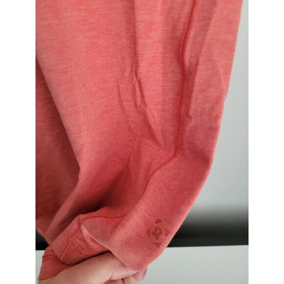 Lululemon Shirt Men's Medium 5 Year Basic Tee Red Gym Crewneck Cotton Lyocell - Picture 2 of 3